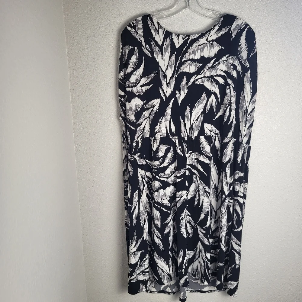 Lane Bryant Black Gray Evening Dress With Beaded Front Women's Size 18/20